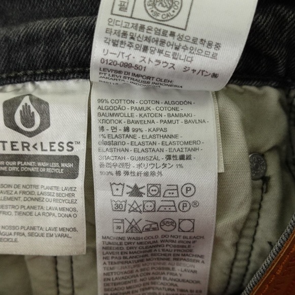 Levi's Premium 501 Skinny Button Fly Denim Jeans Womens SZ 28x28 Gray Distressed - Picture 12 of 16